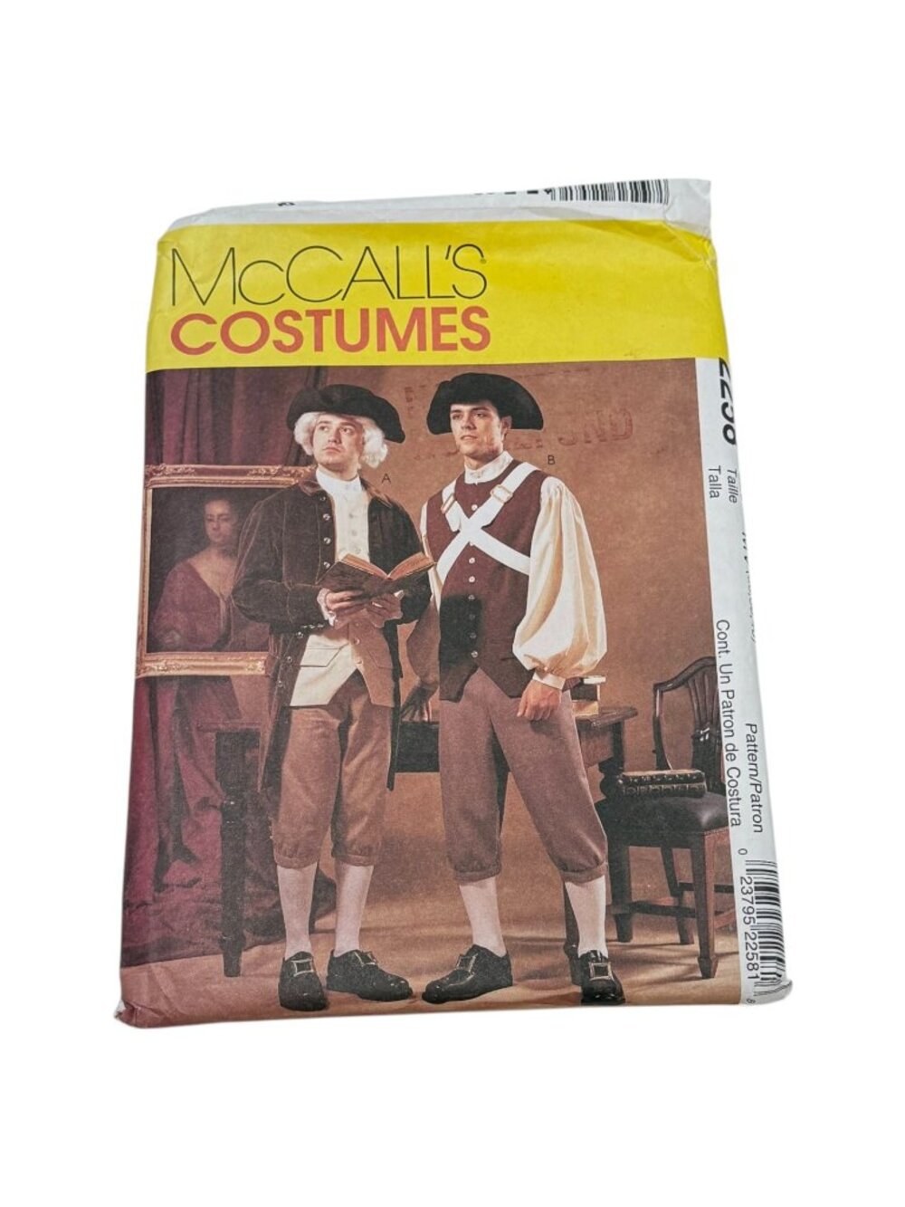 McCalls 2258 Revolutionary Costume Mens Size 36 38 40 Sewing Pattern UNCUT
